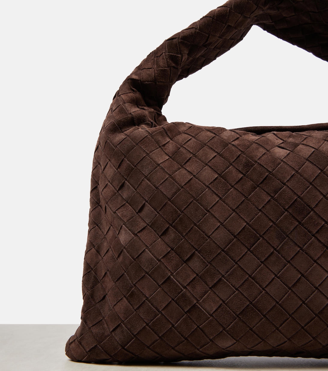 Borsa Hop in suede Intrecciato | Bottega Veneta