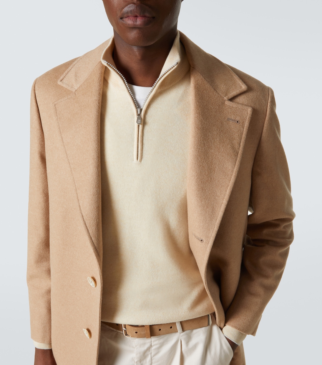Beaver cashmere and wool coat | Brunello Cucinelli