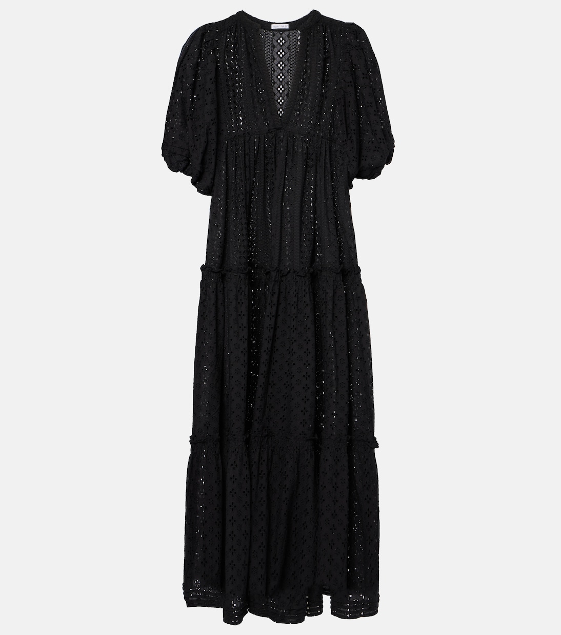 Abito midi in cotone a balze | Poupette St Barth
