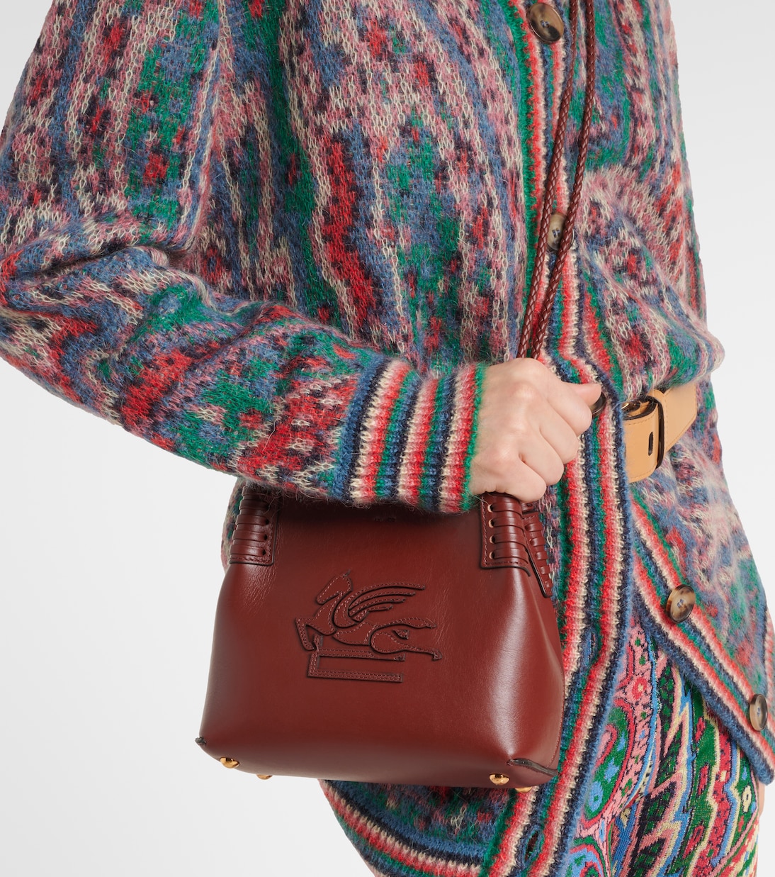 Schultertasche Libra Mini aus Leder | Etro