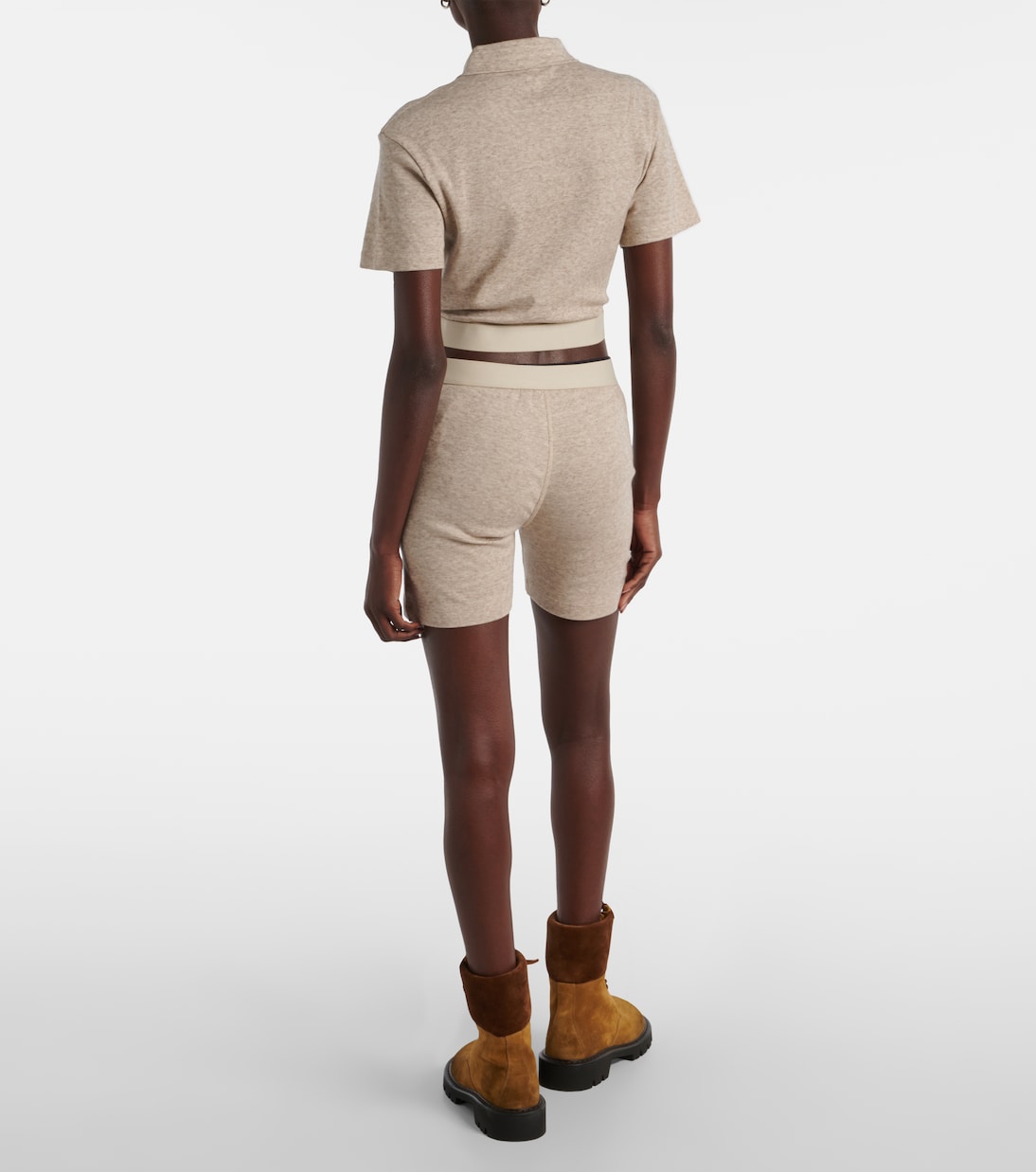 Shorts in cotone e lana con logo | Loewe