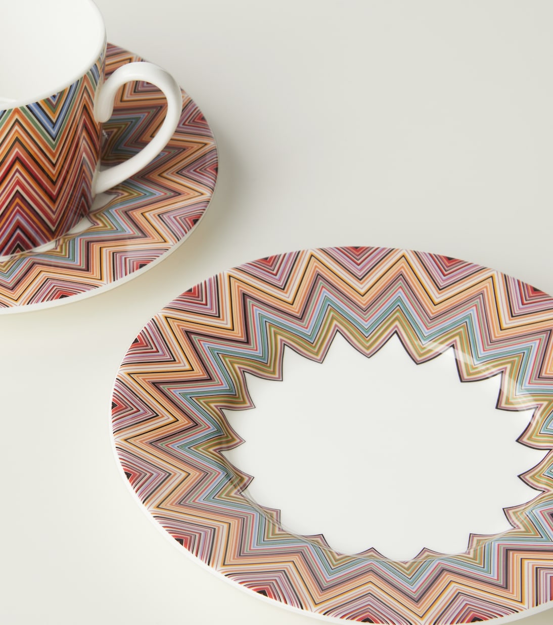 Zig Zag Jarris set of 2 teacups and saucers | Missoni