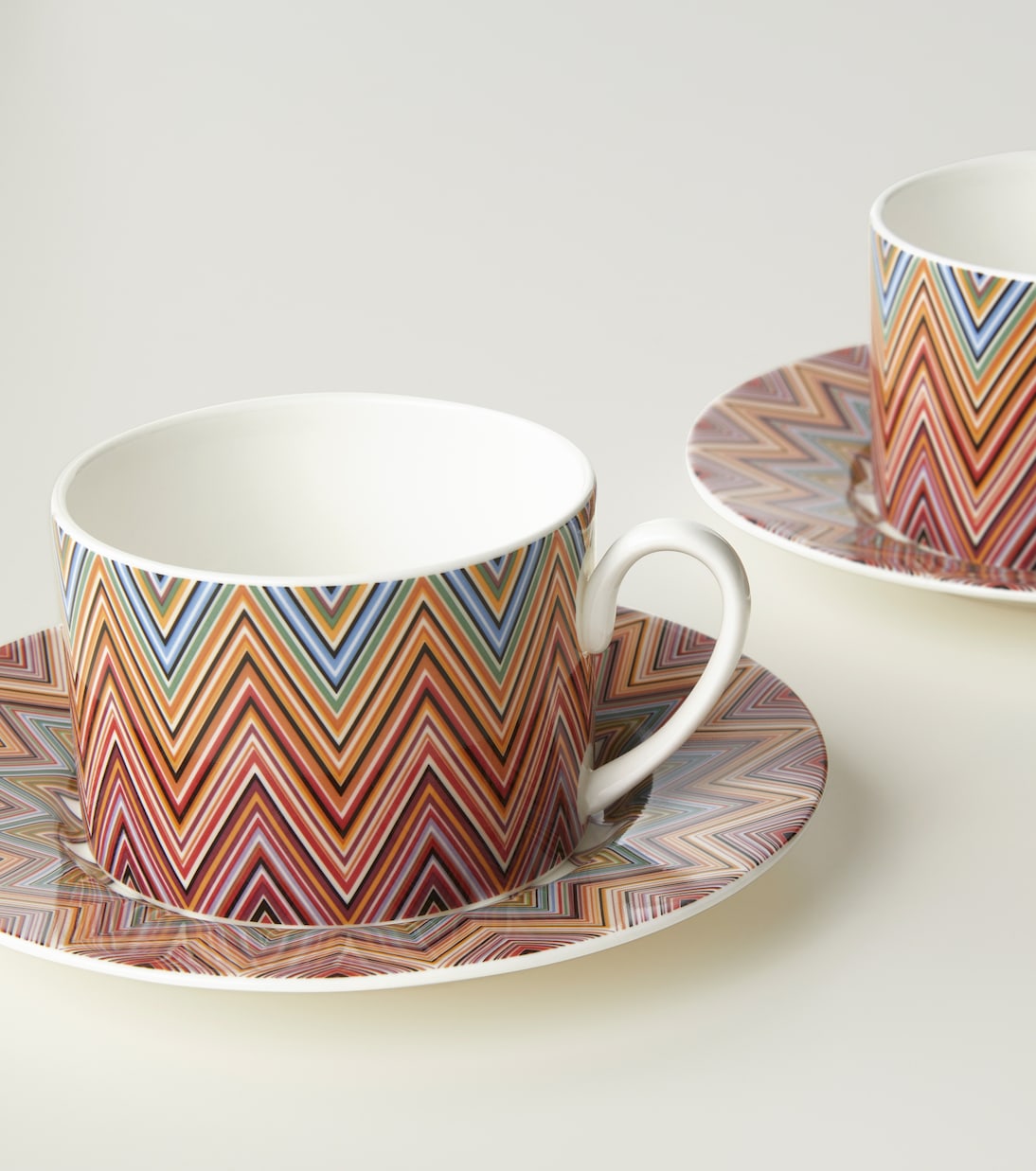 Zig Zag Jarris set of 2 teacups and saucers | Missoni