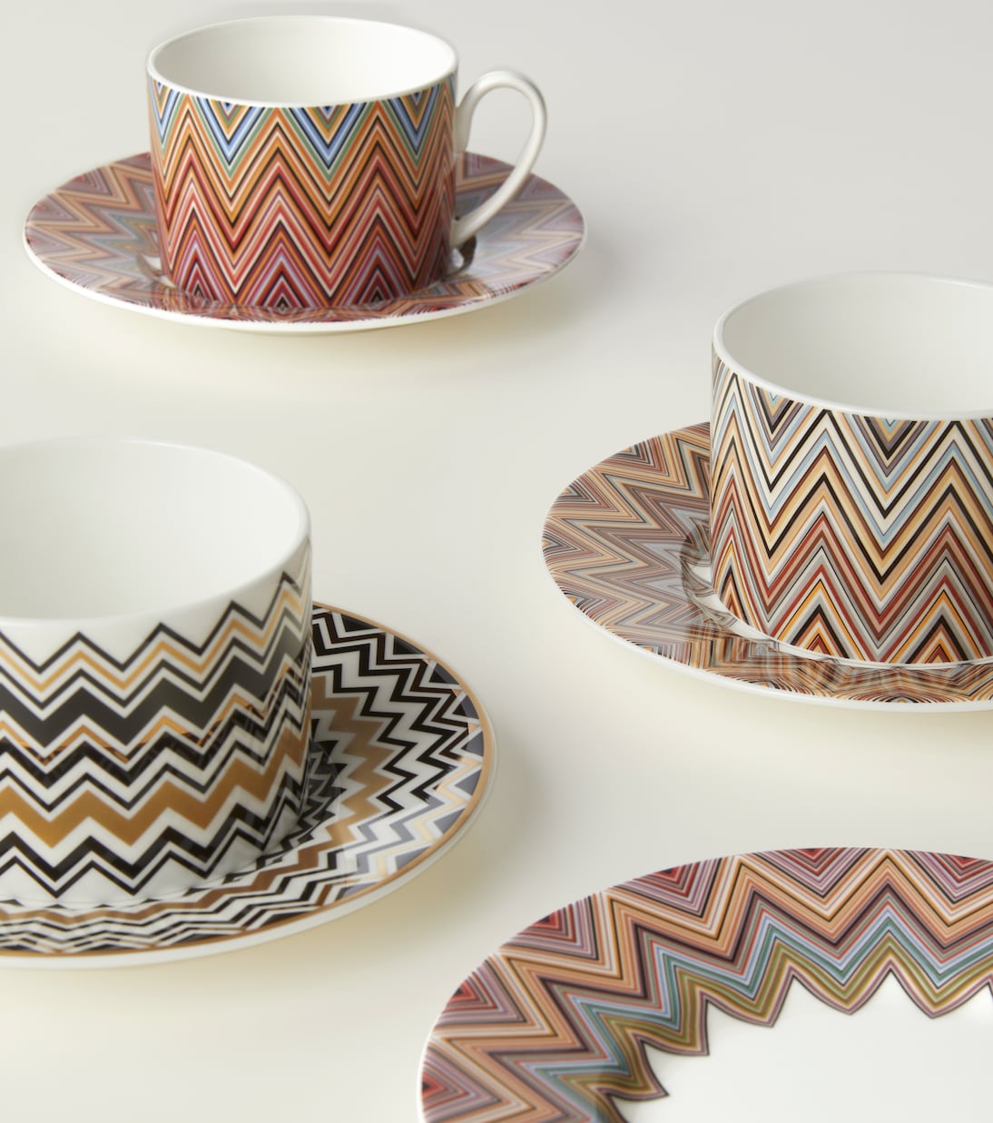 Zig Zag Jarris set of 2 teacups and saucers | Missoni