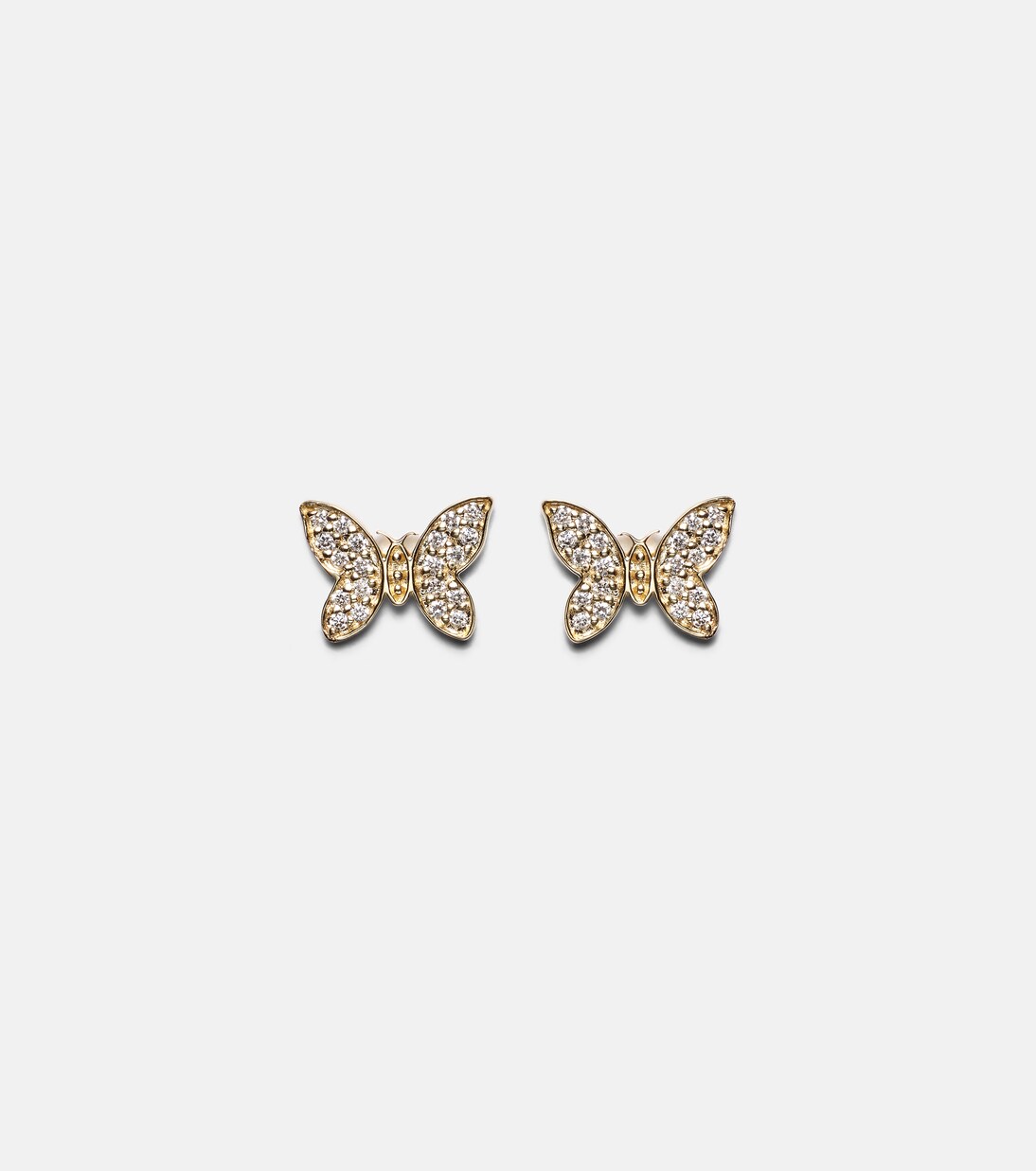 Orecchini in oro 14kt con farfallina e diamanti - Gioielli giovani e chic