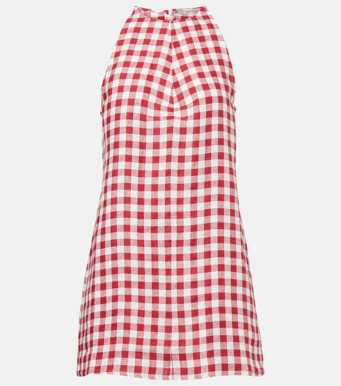 Antiqua gingham linen minidress | Asceno