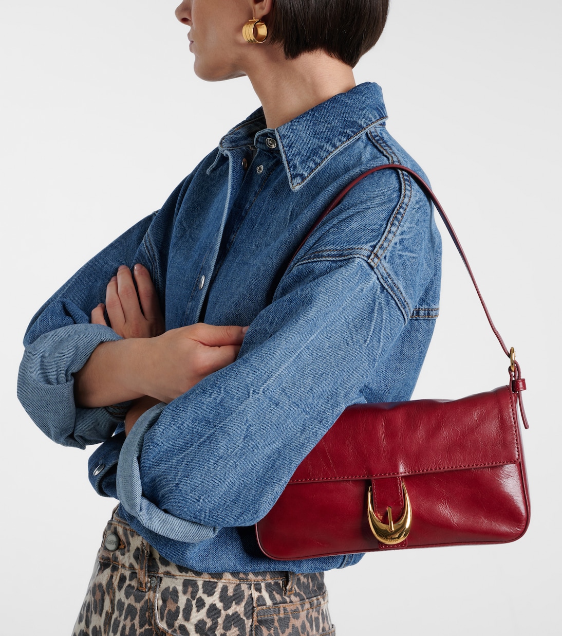 Borsa a spalla Harlow in pelle | Staud
