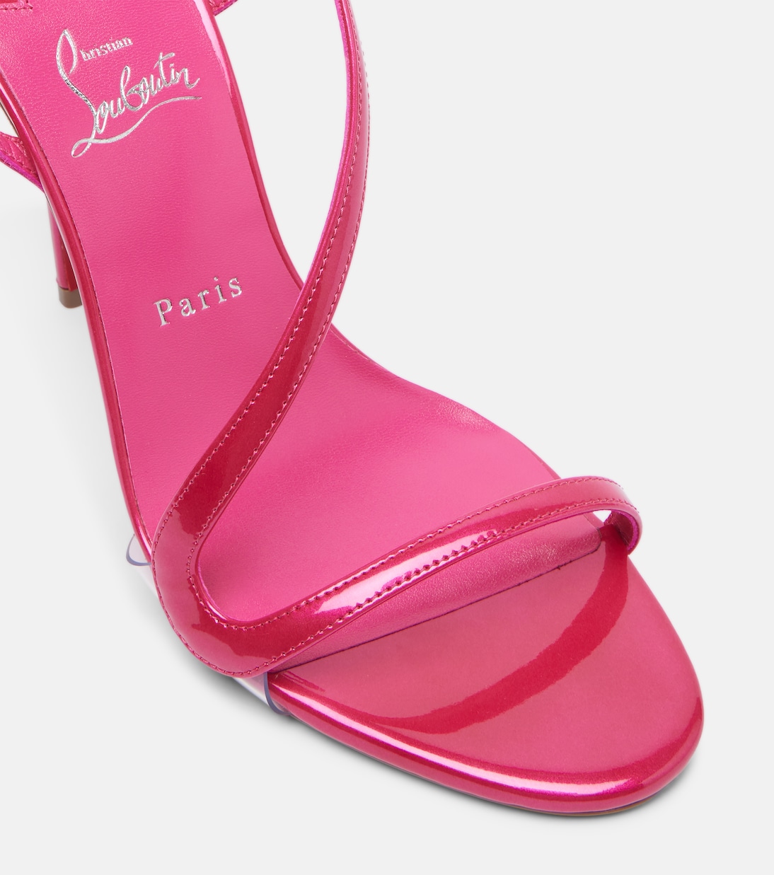 Sandales Rosa Z 100 en cuir verni | Christian Louboutin