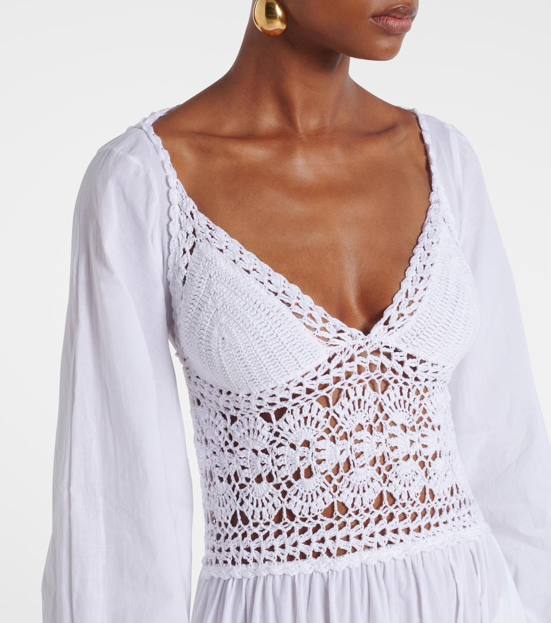 Abito Victoria in popeline e crochet | Anna Kosturova