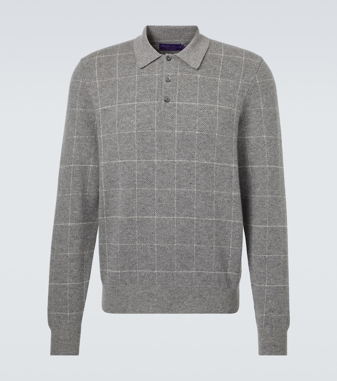 Polo en cachemire à carreaux | Ralph Lauren Purple Label