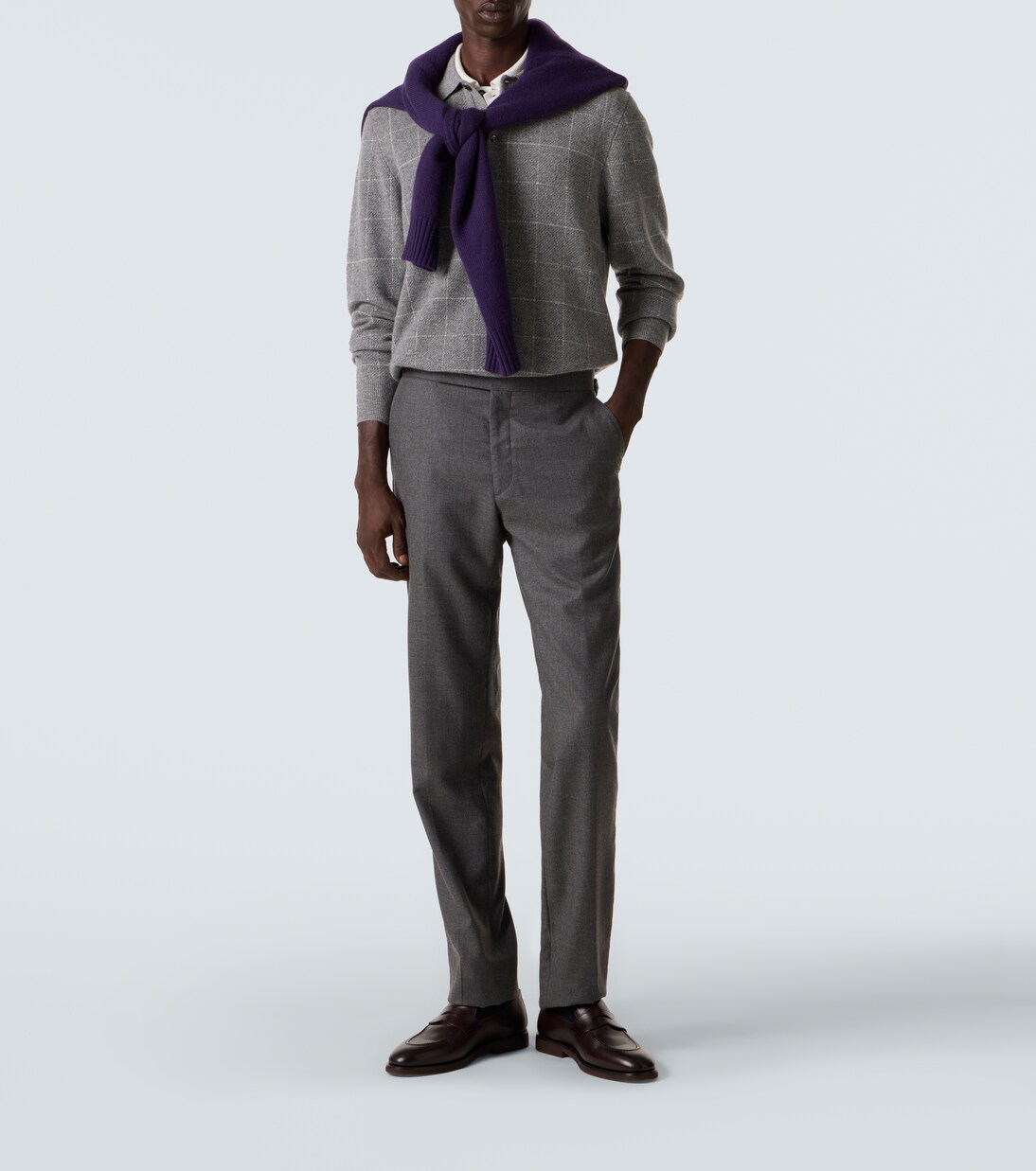 Checked cashmere polo sweater | Ralph Lauren Purple Label