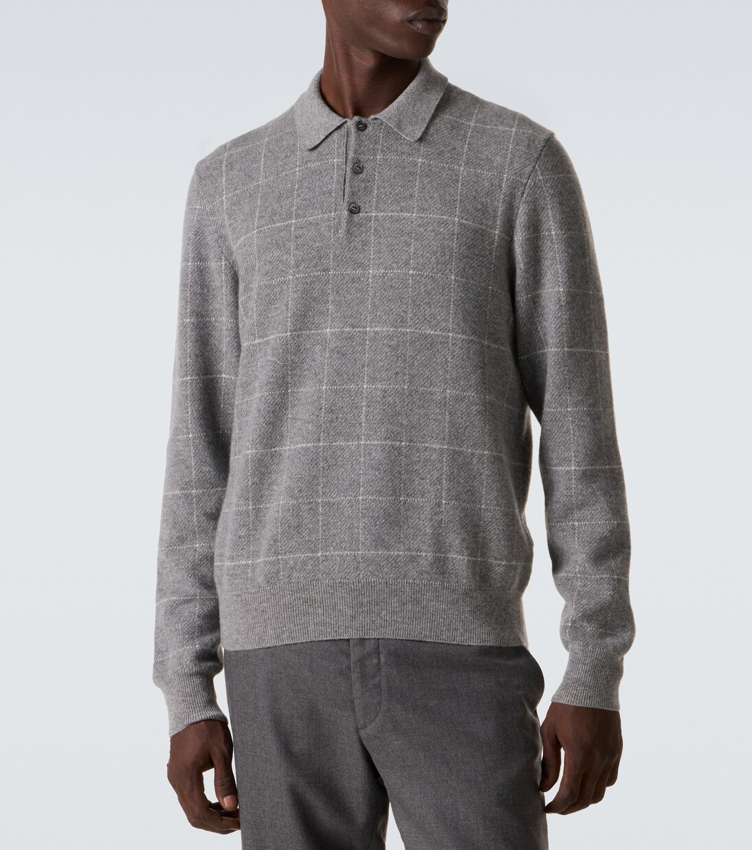 Checked cashmere polo sweater | Ralph Lauren Purple Label