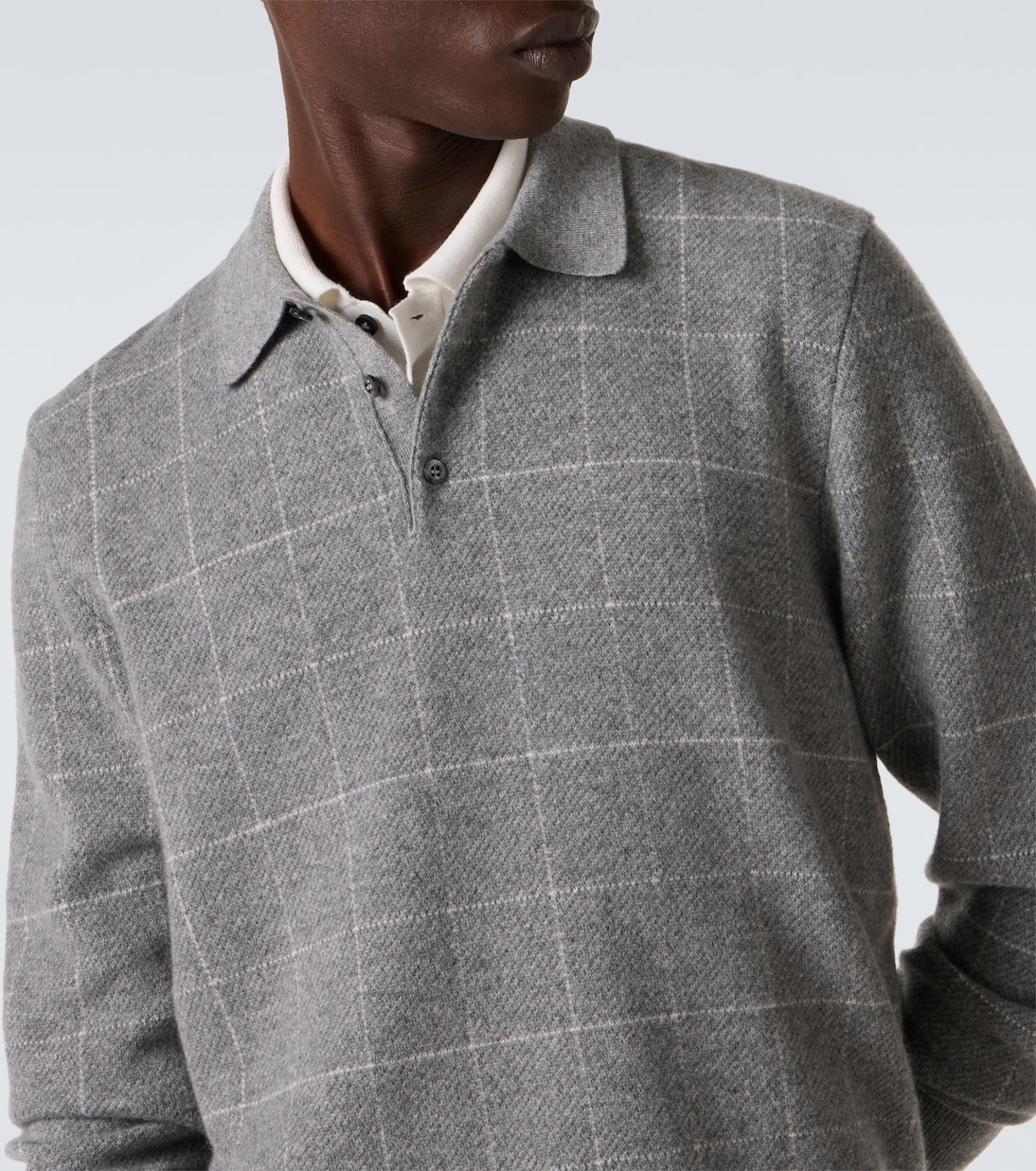Checked cashmere polo sweater | Ralph Lauren Purple Label