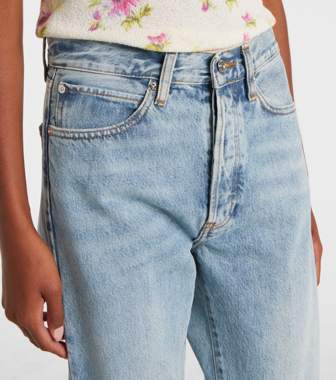 The Vertical Crop high-rise straight jeans | Frame