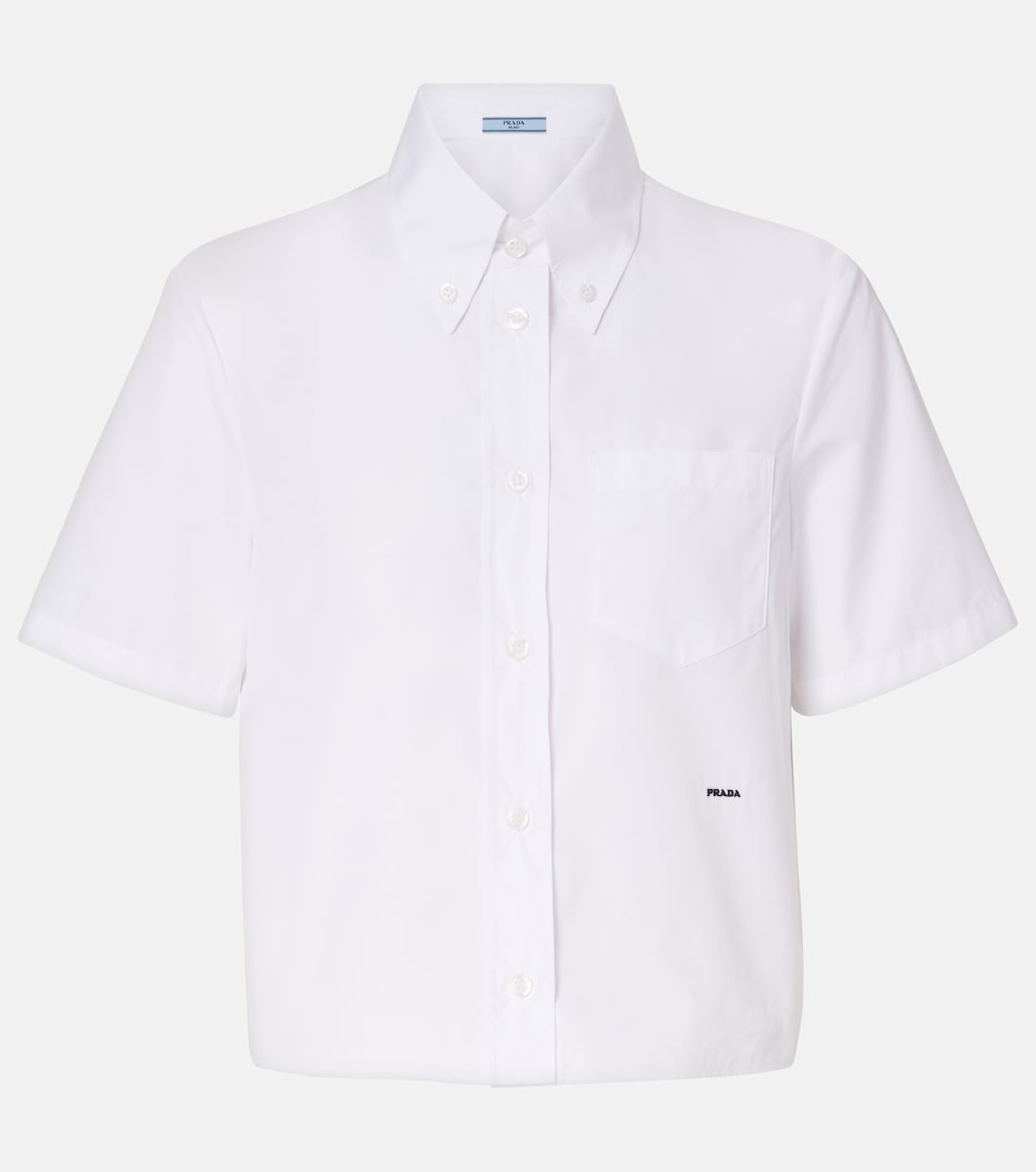Logo cotton poplin shirt | Prada