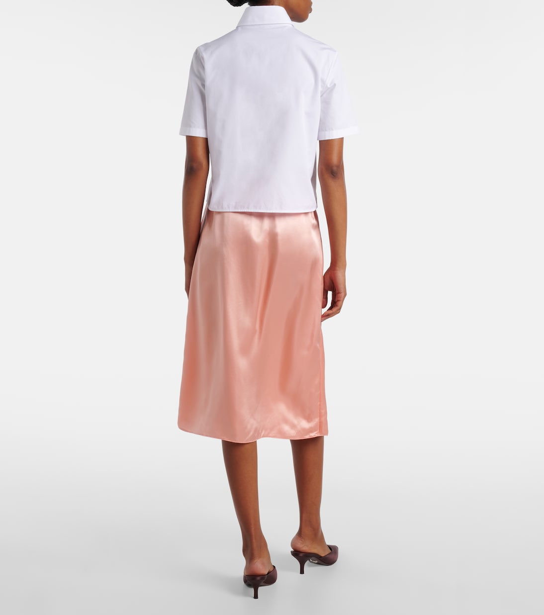 Logo cotton poplin shirt | Prada