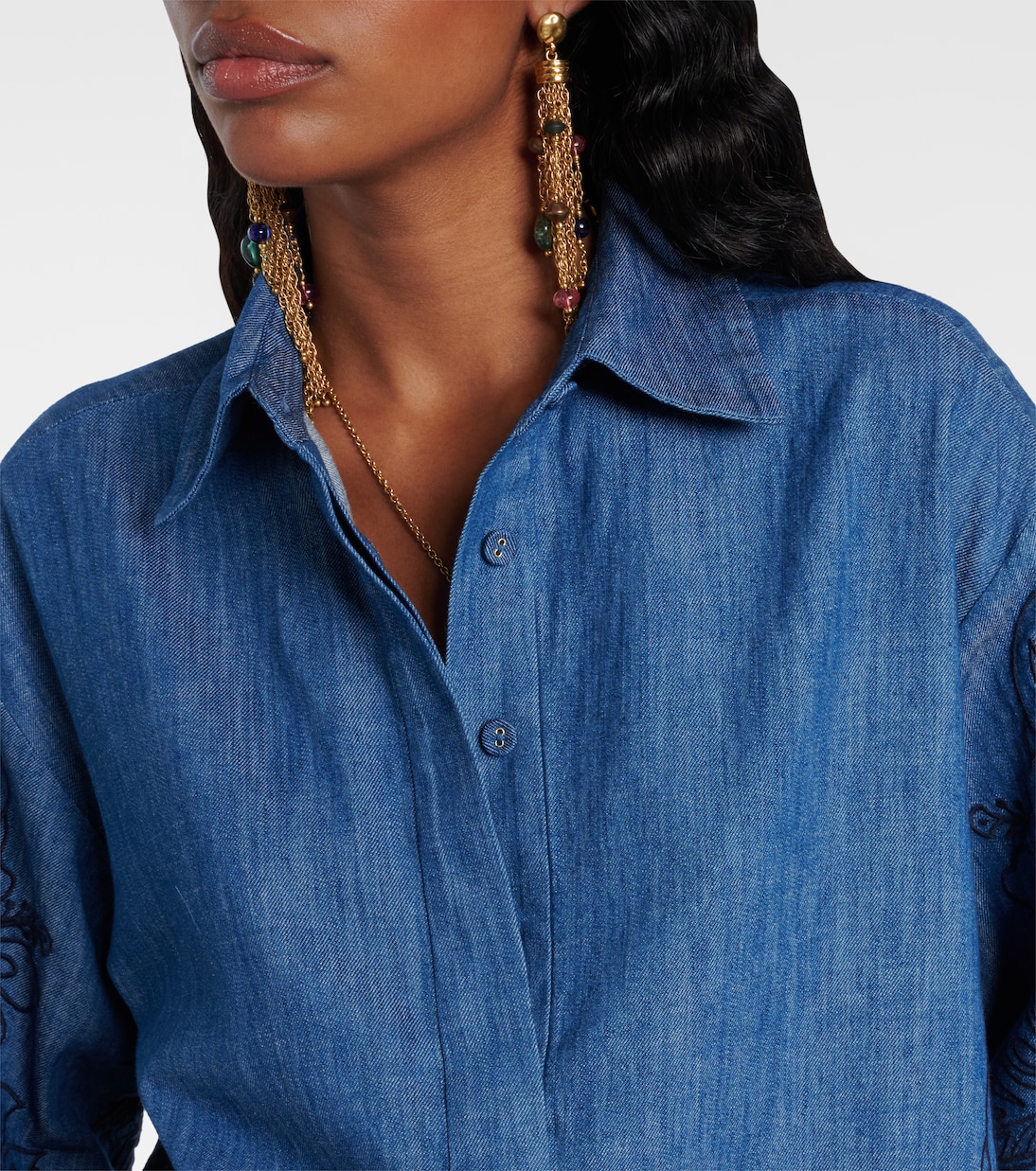 Camicia di jeans Coco con ricamo | Zimmermann
