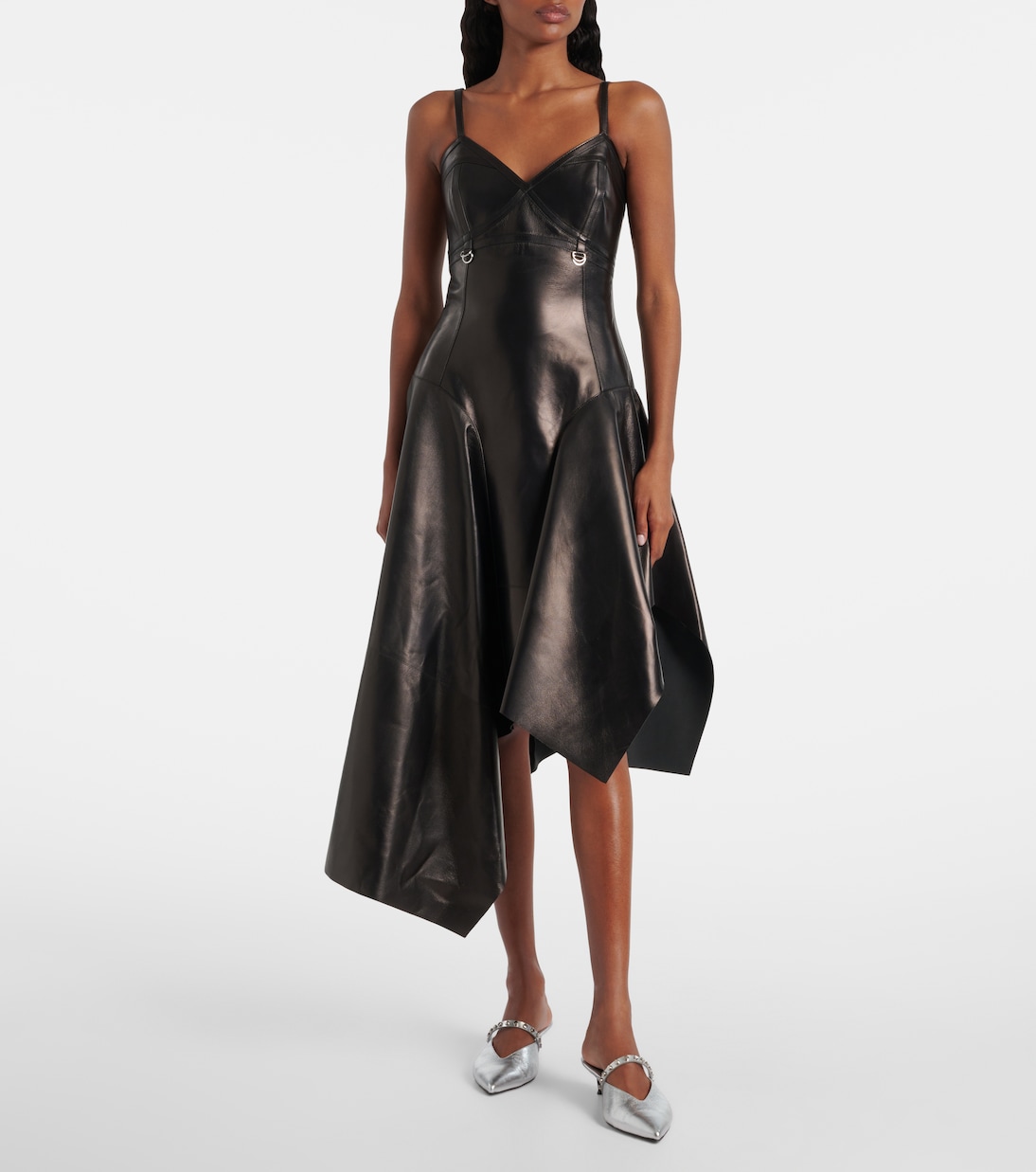 Midikleid aus Leder | McQueen