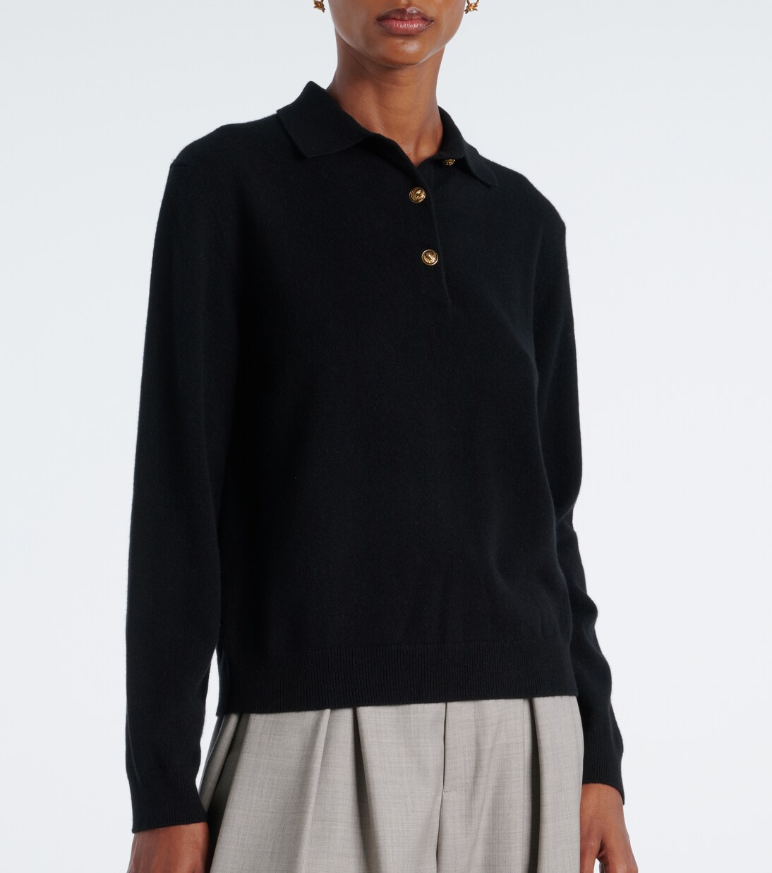 Classic cashmere polo sweater | Loro Piana