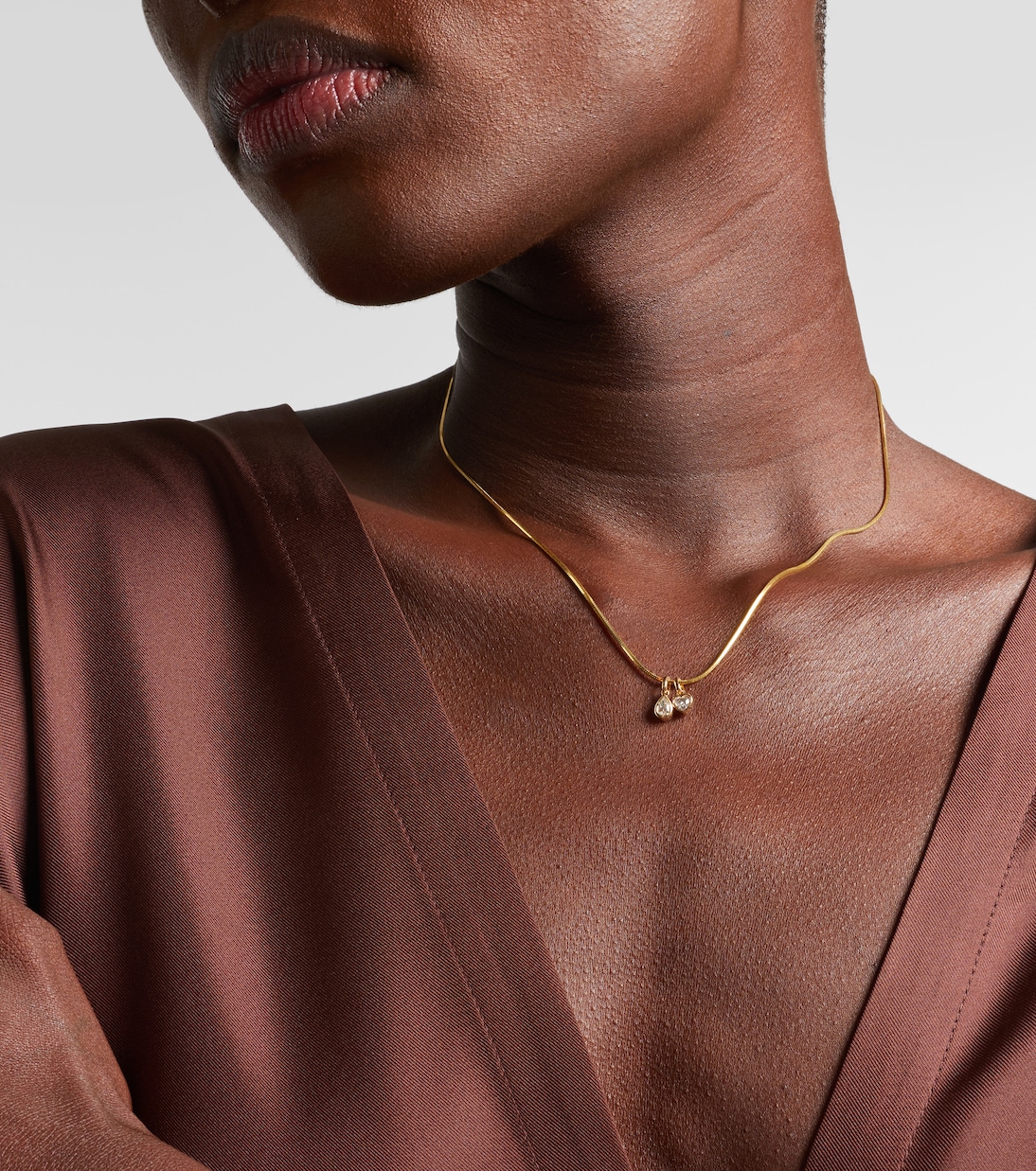 14kt gold pendant necklace with diamonds | Roxanne First