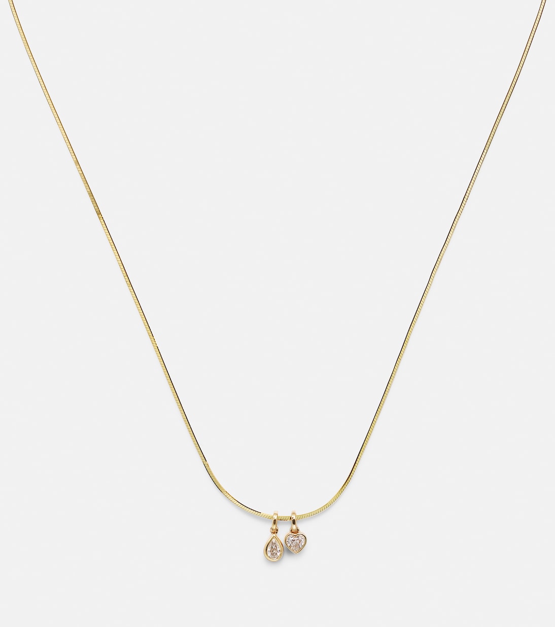 14kt gold pendant necklace with diamonds | Roxanne First