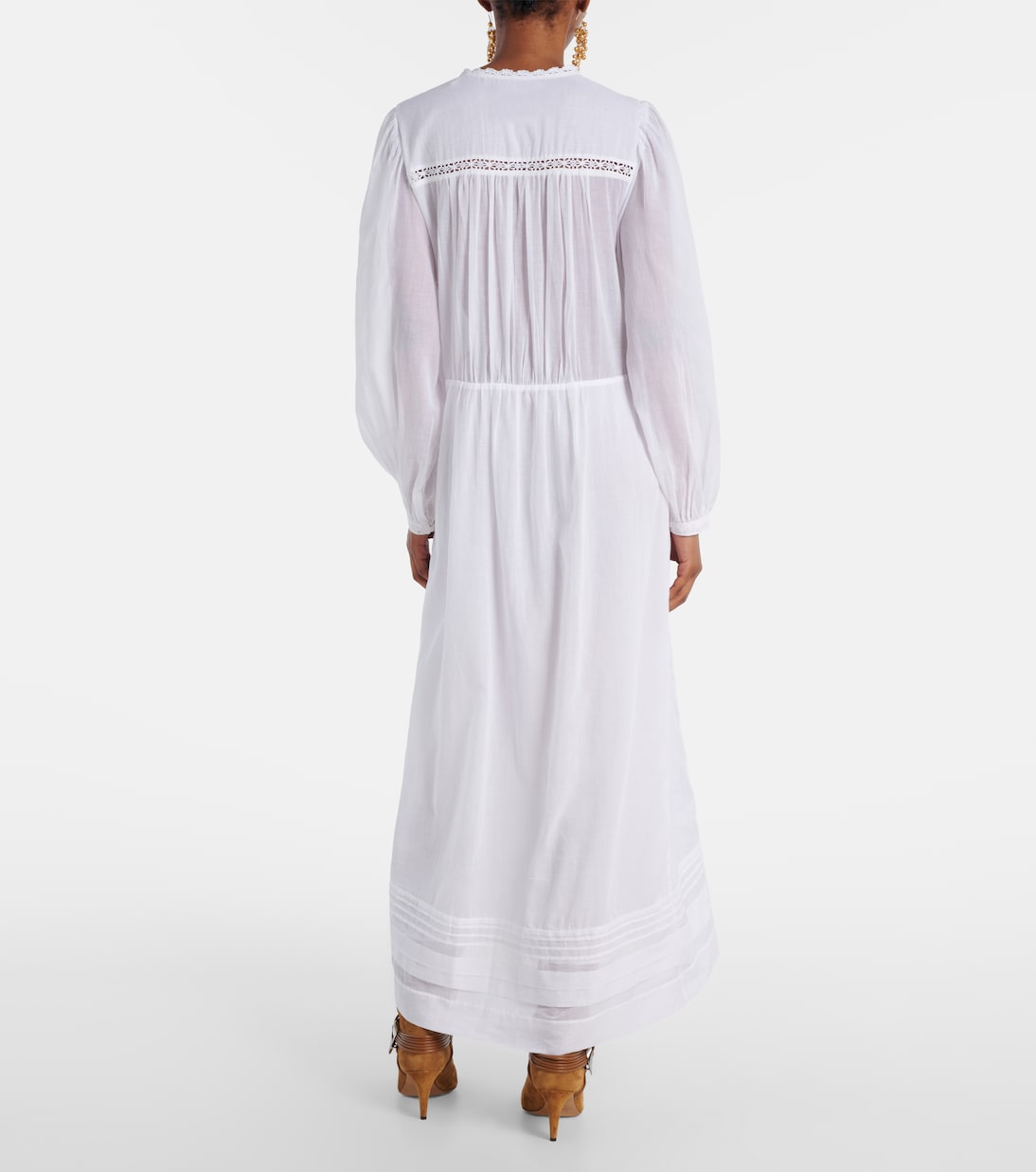 Gisela lace-trimmed cotton maxi dress | Marant Etoile