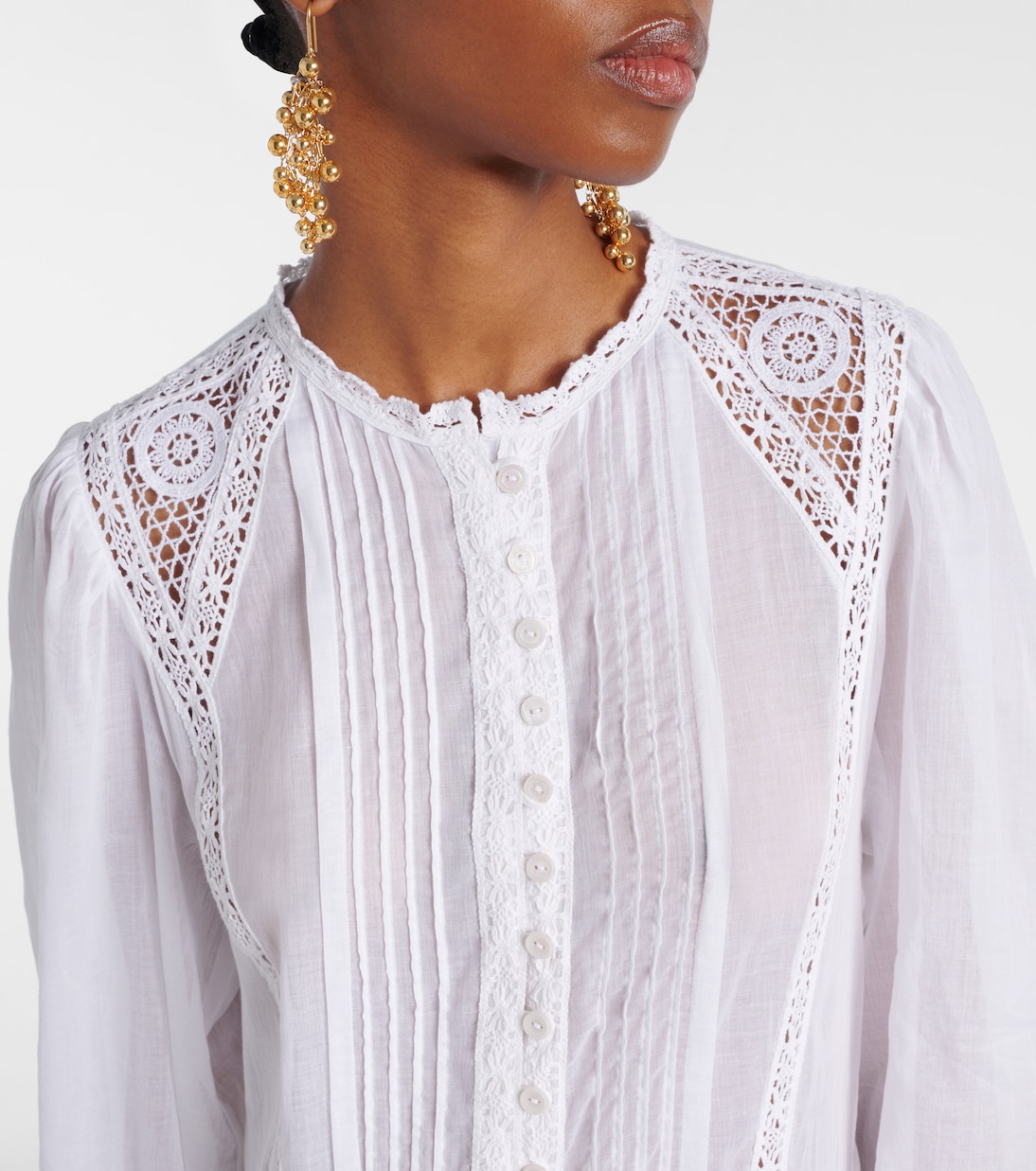Gisela lace-trimmed cotton maxi dress | Marant Etoile