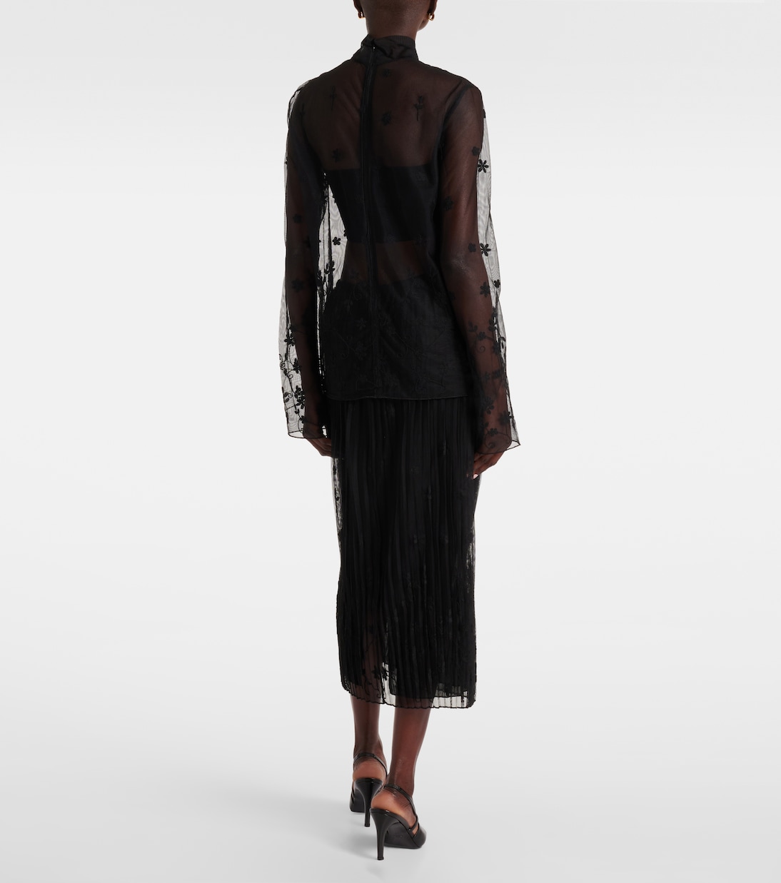 Blusa in tulle con ricamo | Toteme