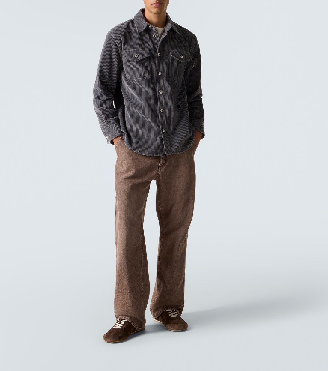Matt cotton corduroy shirt  | Bottega Veneta