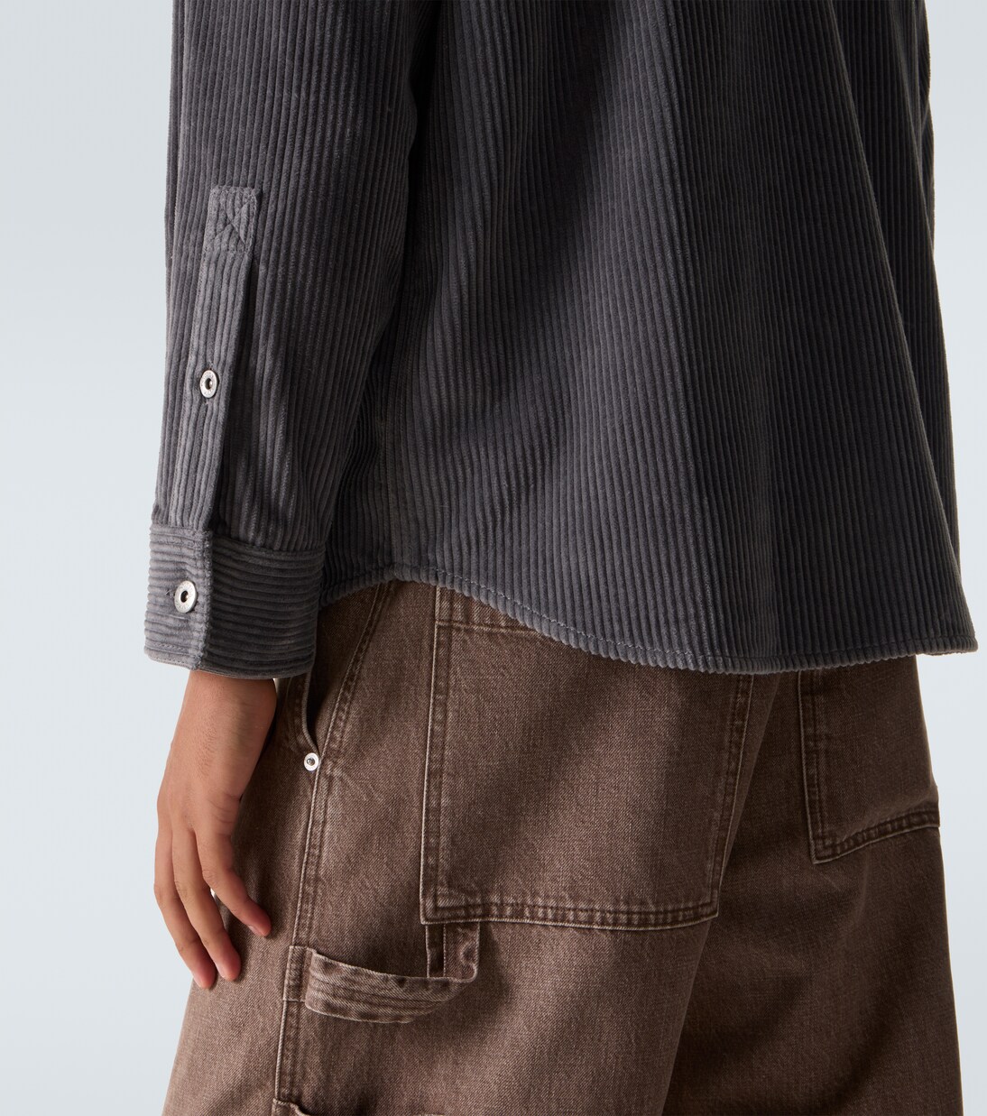 Matt cotton corduroy shirt  | Bottega Veneta