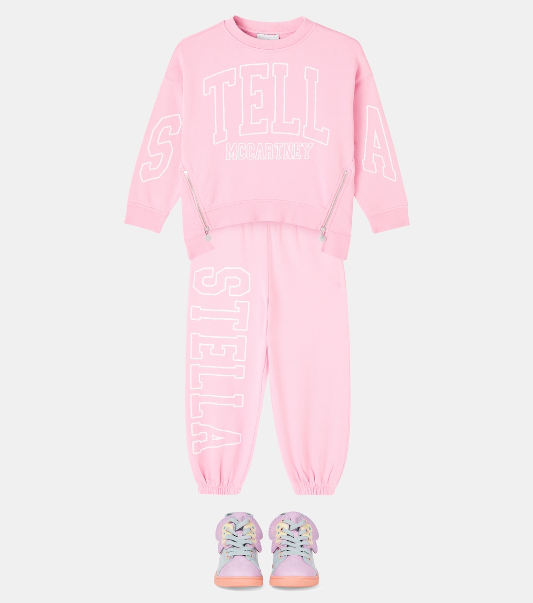 بدلة رياضية من القطن الجيرسيه بلوغو | Stella McCartney Kids