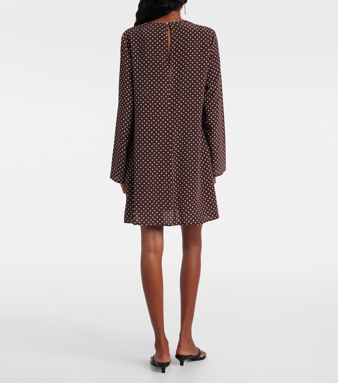Larissa polka-dot silk crêpe minidress | Asceno