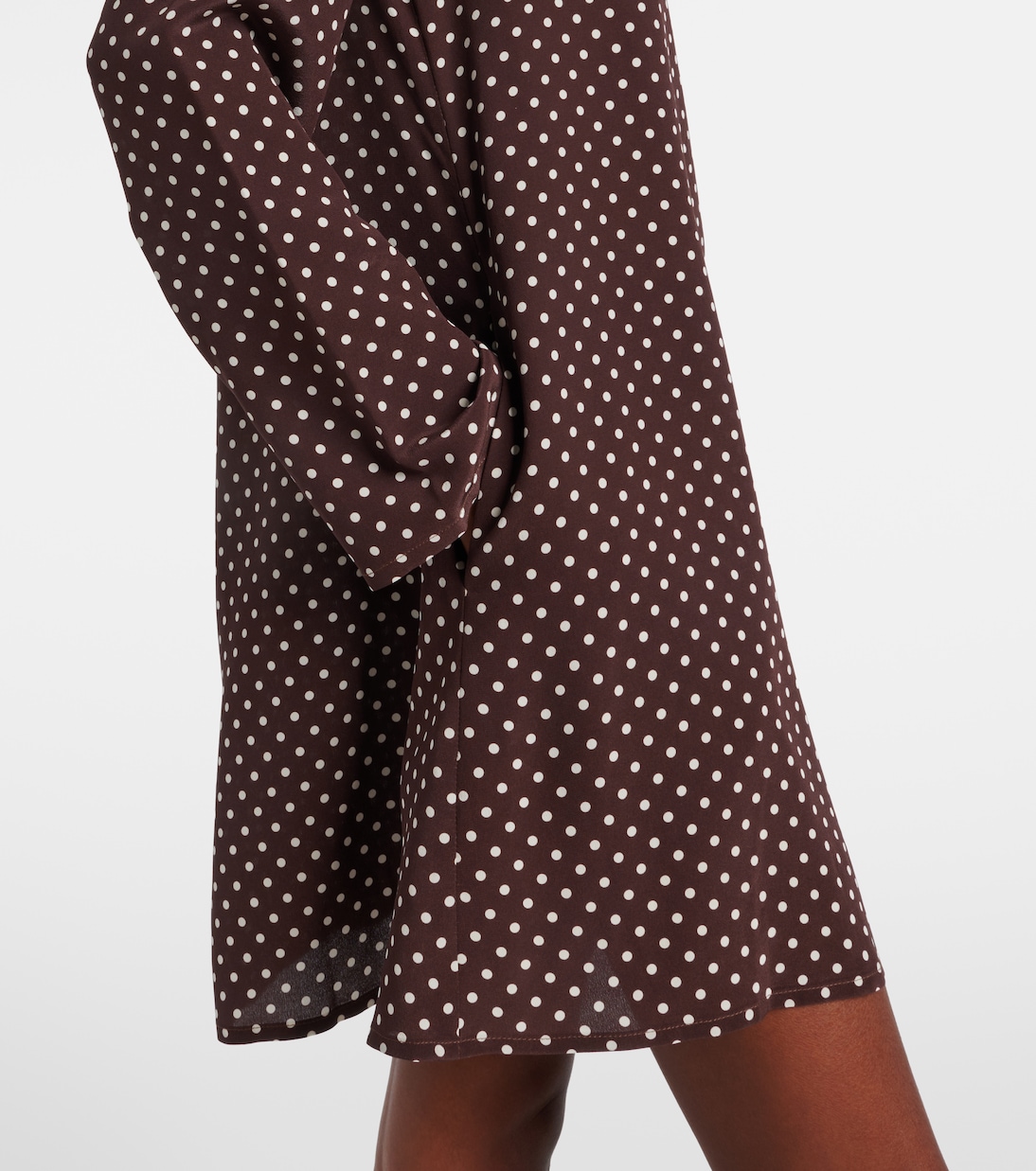 Larissa polka-dot silk crêpe minidress | Asceno