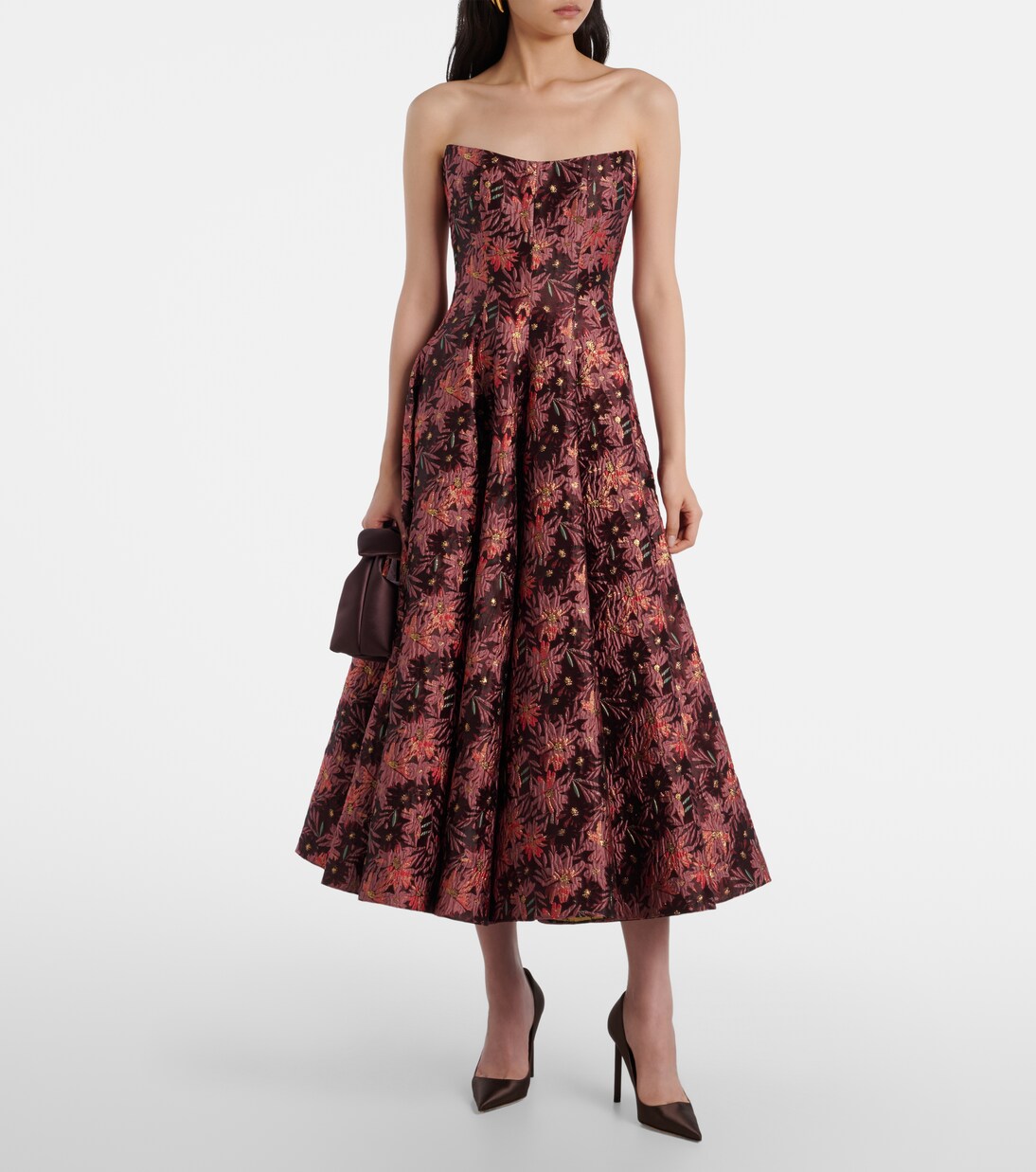 Rousseau floral brocade midi dress | Markarian