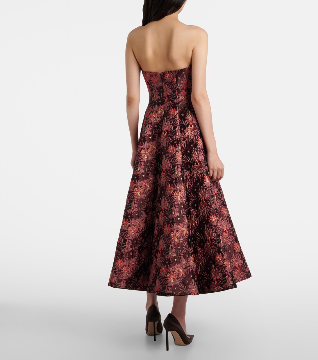 Rousseau floral brocade midi dress | Markarian