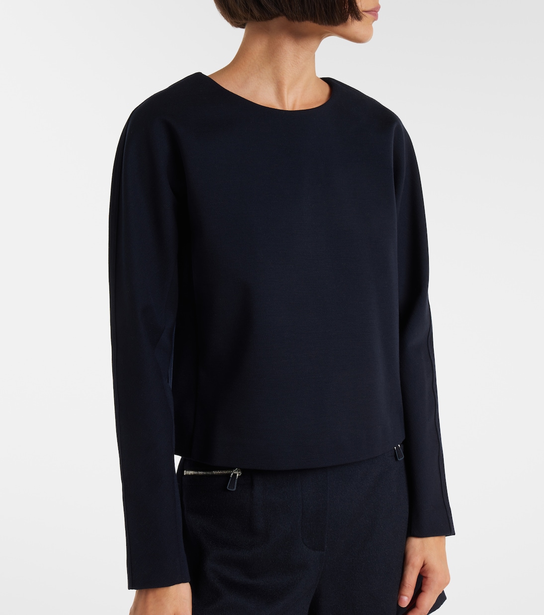 Top Girello en laine et coton mélangés | Max Mara