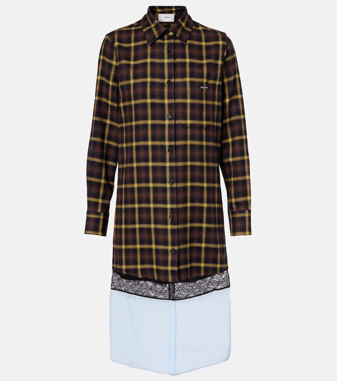 Vestido camisero a cuadros | Coperni