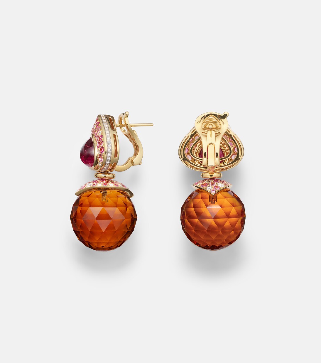 Ohrringe Acilla aus 18kt Gelbgold mit Edelsteinen | Marina B
