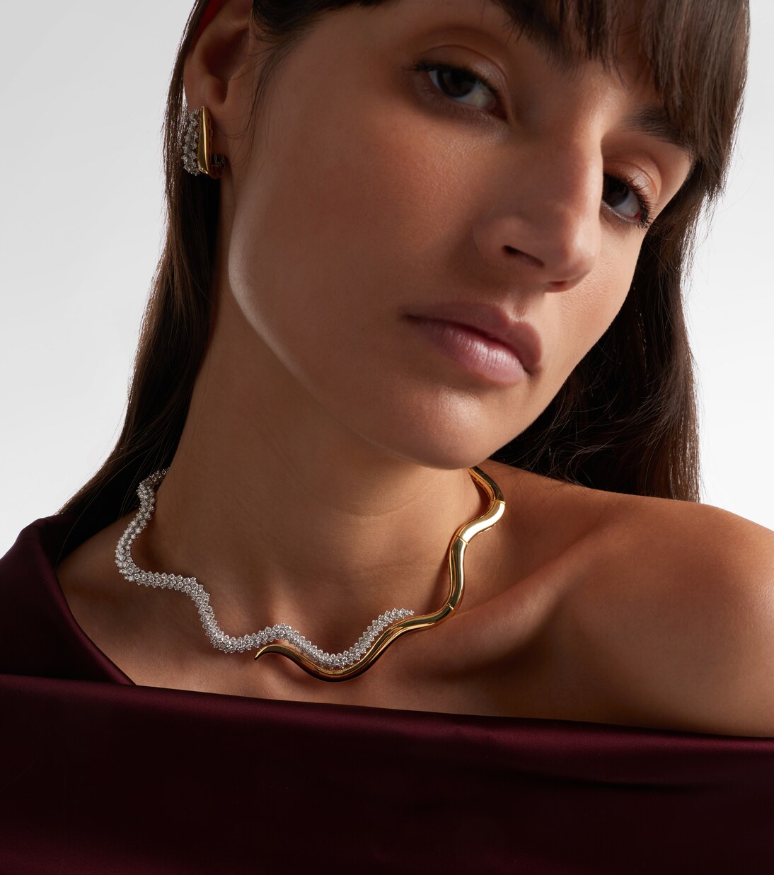 Golden Strada 18kt white and yellow gold necklace with diamonds | Yeprem