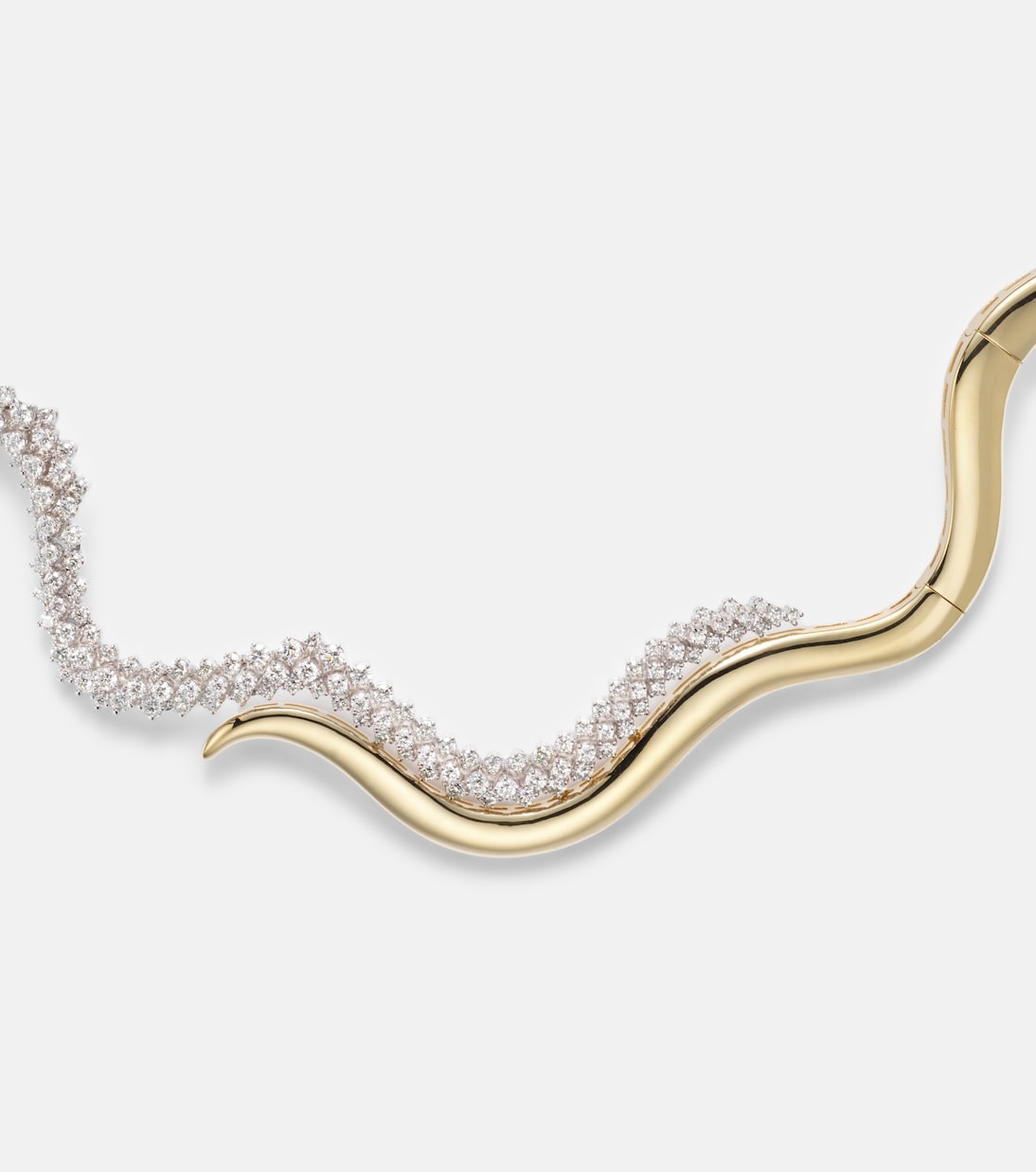 Golden Strada 18kt white and yellow gold necklace with diamonds | Yeprem
