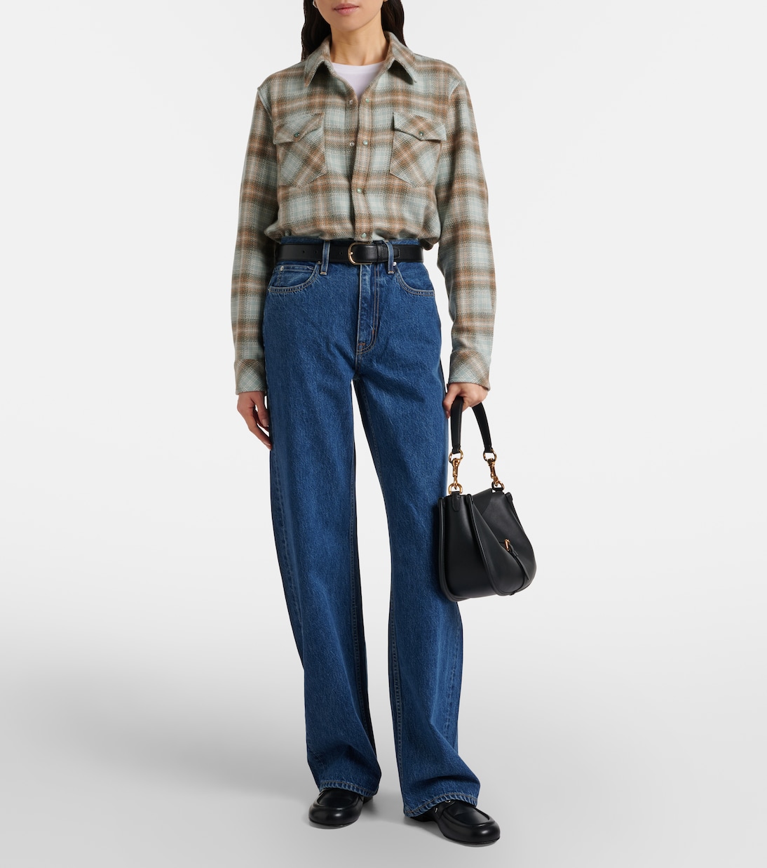 Chemise Joy Tartan en cachemire et émeraudes | God's True Cashmere