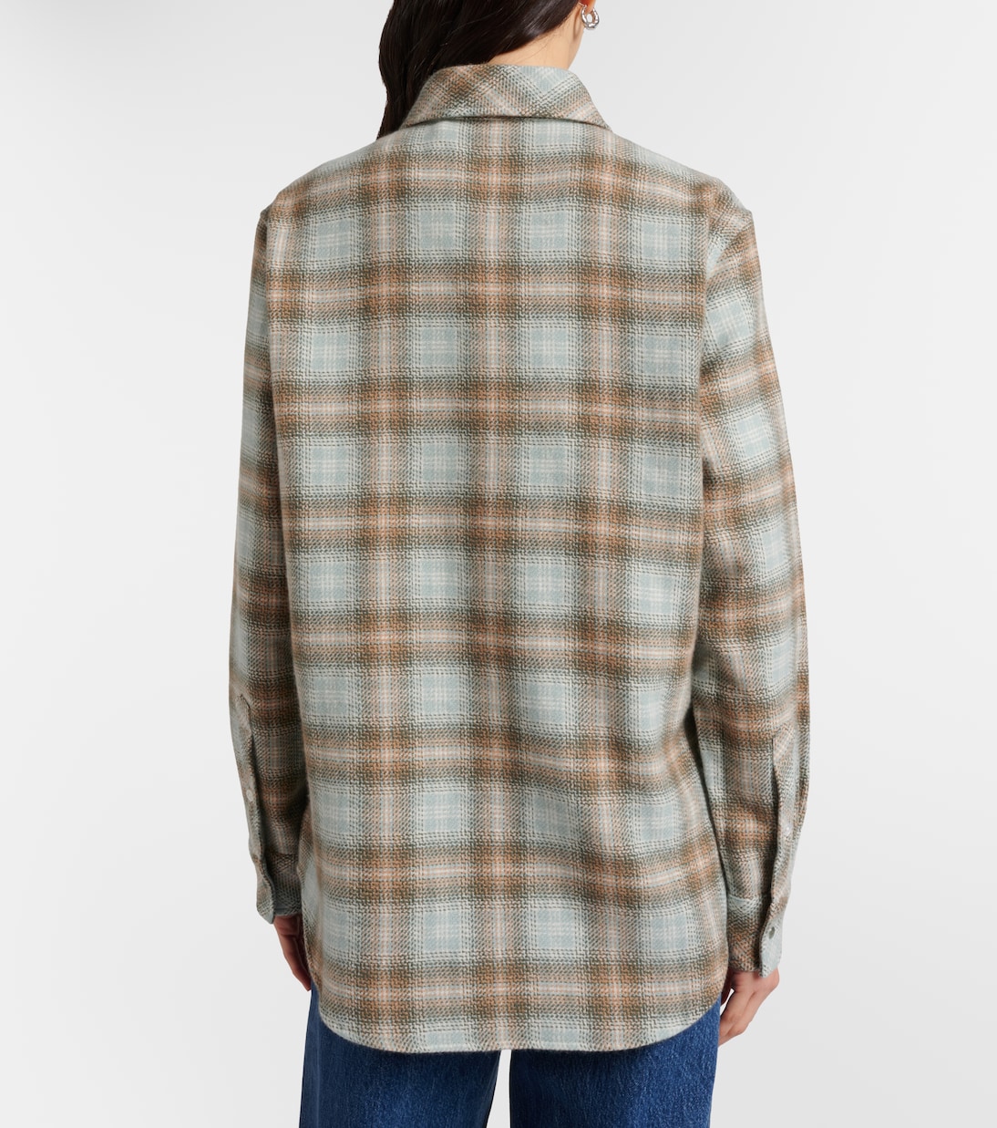 Chemise Joy Tartan en cachemire et émeraudes | God's True Cashmere