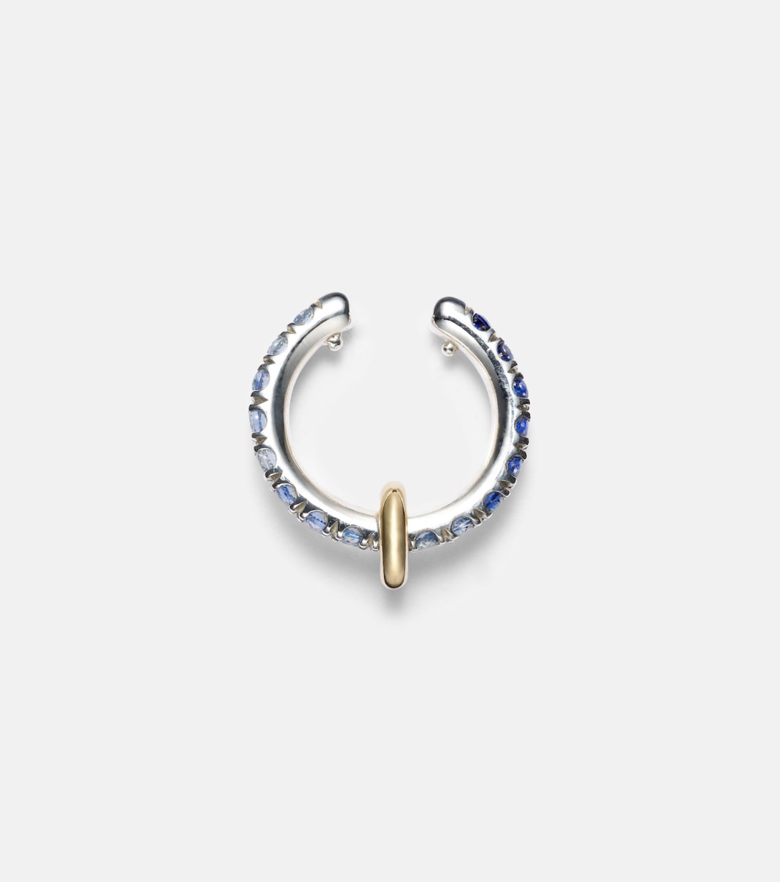 Ear cuff Ombré de plata de ley y oro 18 ct con zafiros | Spinelli Kilcollin