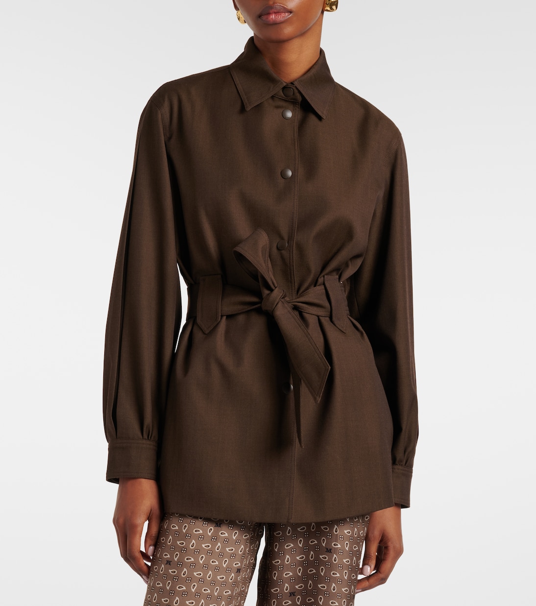 Belted virgin wool blazer | Max Mara