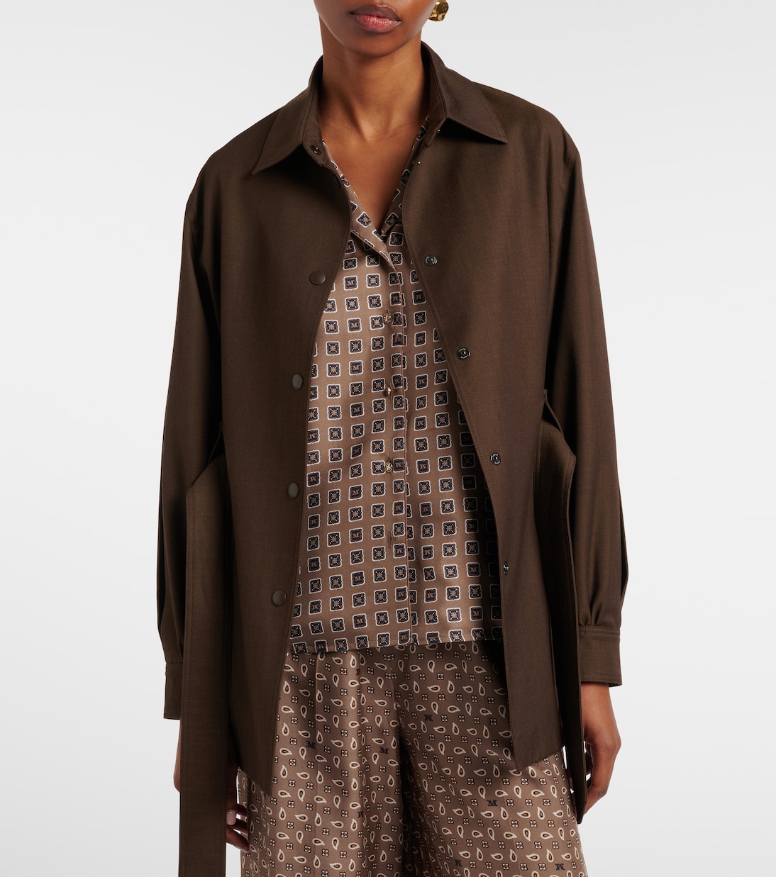 Belted virgin wool blazer | Max Mara