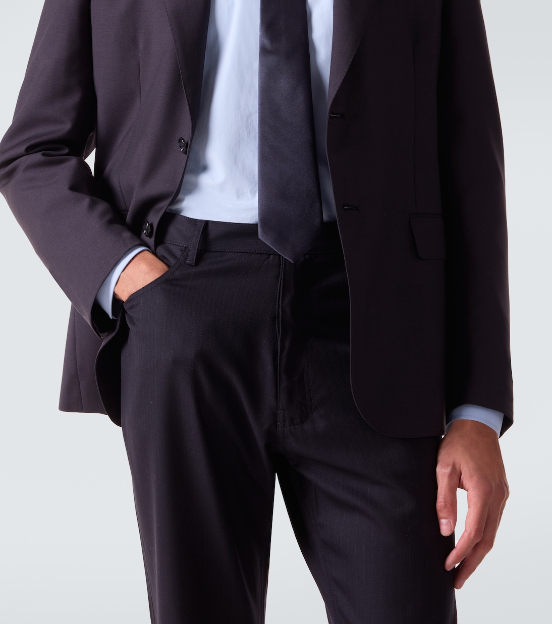 Pinstripe wool straight pants | Balenciaga