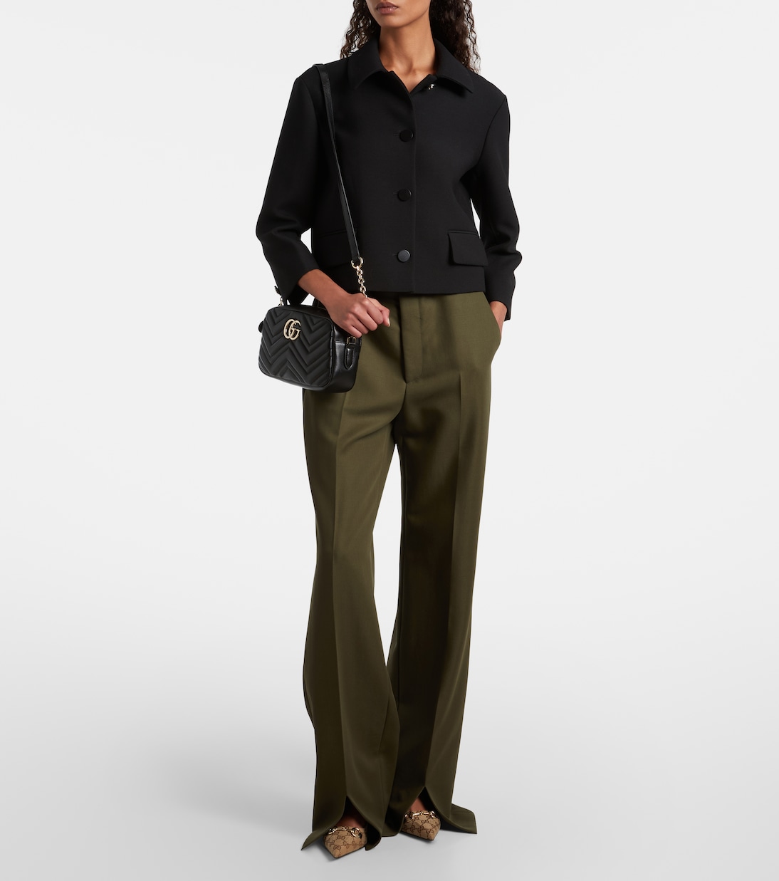 Erin GG Canvas Horsebit 45 pumps | Gucci