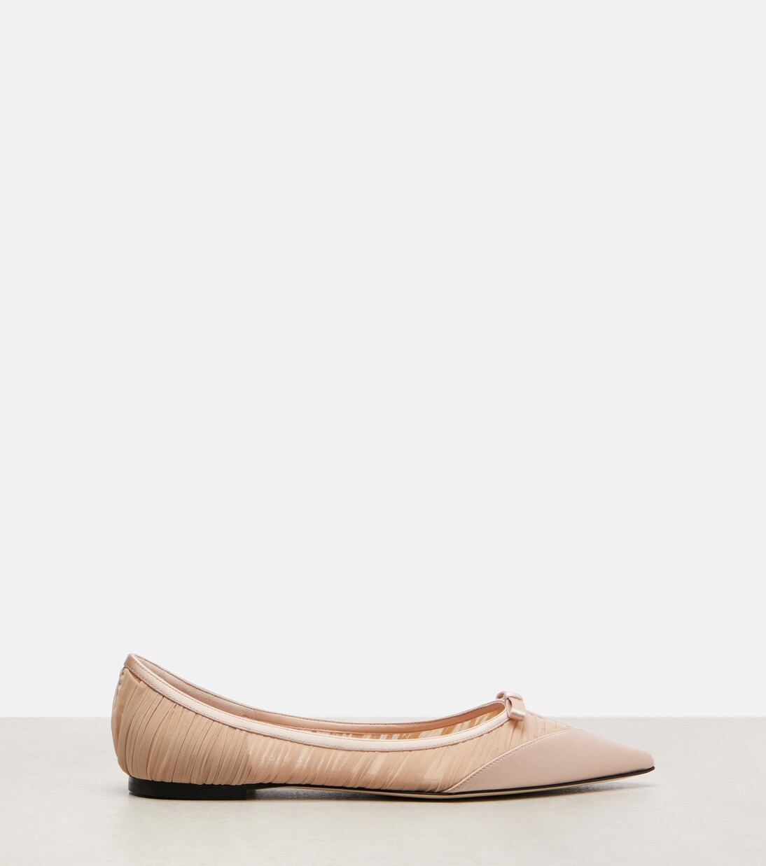 Love mesh and satin ballet flats | Jimmy Choo