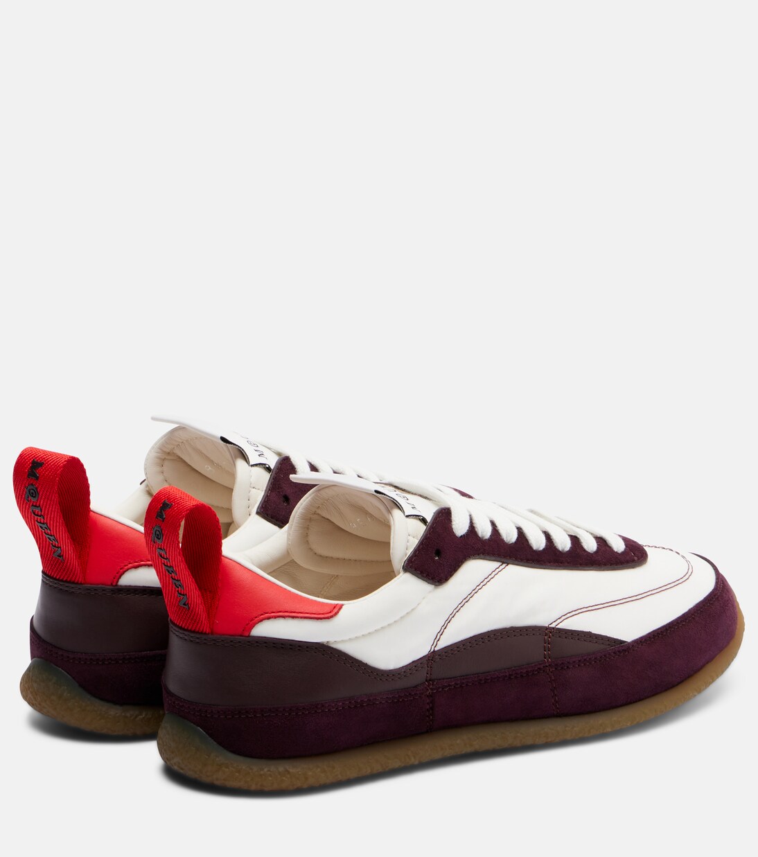 EC1 suede-trimmed leather sneakers | McQueen
