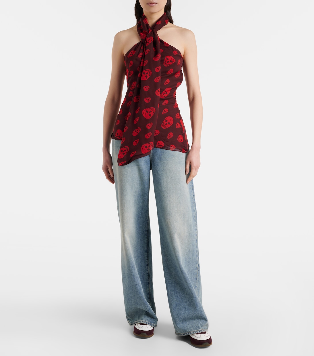 EC1 suede-trimmed leather sneakers | McQueen